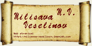 Milisava Veselinov vizit kartica
